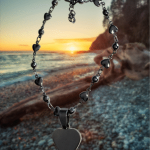 Charme coeur Médaille Acier Chirurgical Gravée avec Photomontage Personnalisé