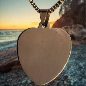 Moyen Cœur plaqué Or