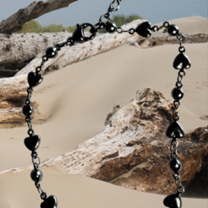 Bracelet cœurs & rds Acier Chirurgical