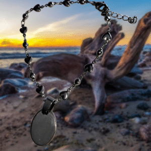 Charme rond Acier Chirurgical Gravé avec Photomontage Personnalisé