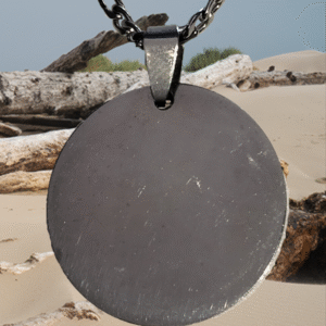 Médaille Ronde Médaille Acier Chirurgical Gravée avec Photomontage Personnalisé